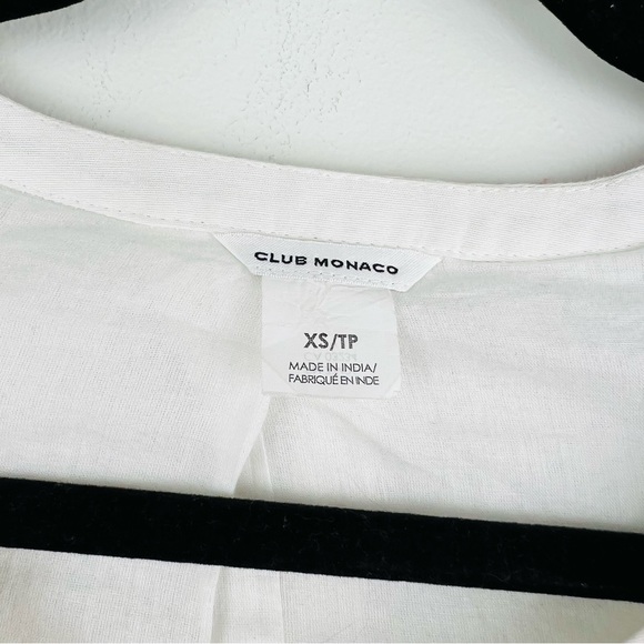 Club Monaco White Embroidered Front-Tie Oversized Cardigan/Jacket Women size XS - Picture 16 of 16